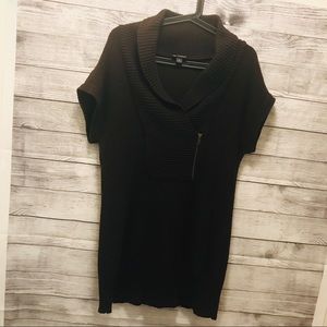 Black Cowl Neck Shirt Size XL